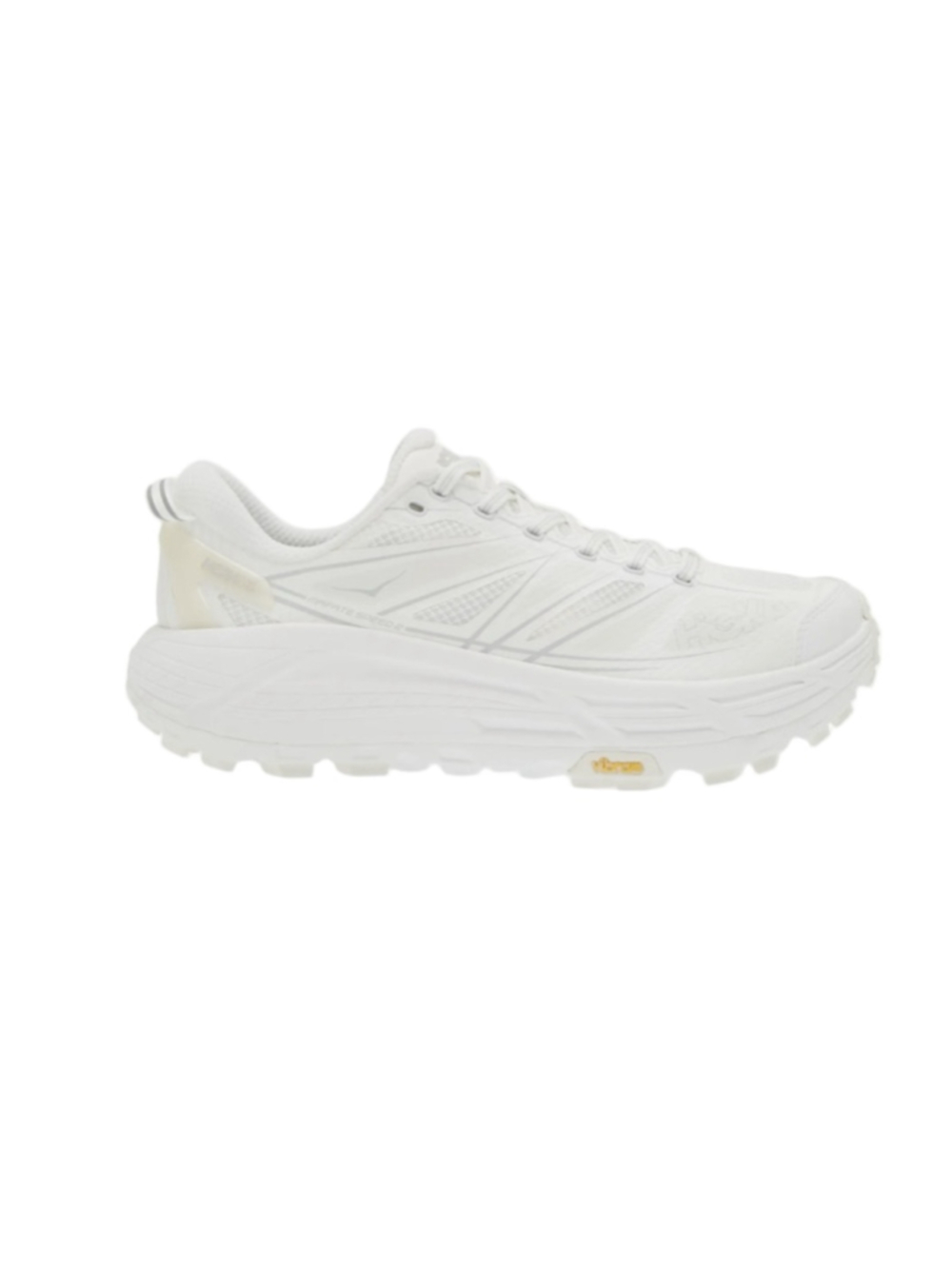 HOKA Mafate Speed 2 Men 11.5 White Lunar Rock Vibram Trail Running Shoes NWT